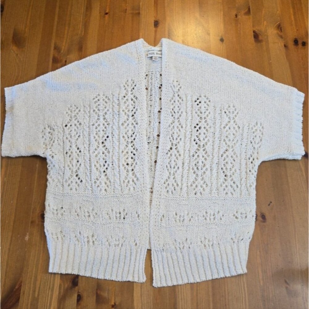 Women's Open Front Cream Color Oversized Cardigan Size XS